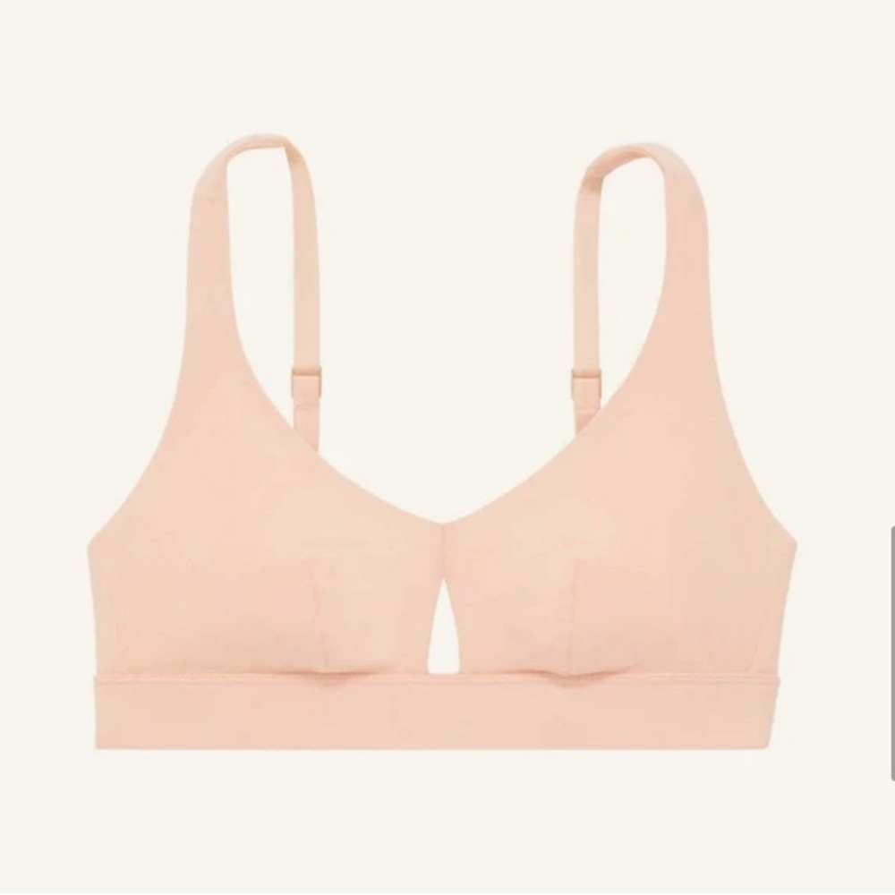 Knickey x Subset | Organic Cotton Peach Keyhole Bralette